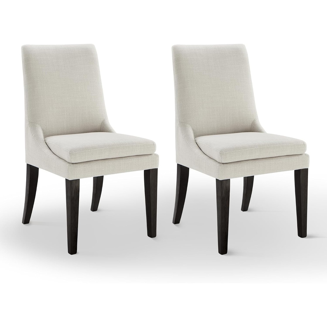 Set of 2 Modern Upholstered Dining Chairs with High-Density Foam and Enhanced Spine Support for Kitchen and Living Room