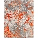 preview thumbnail 34 of 50, SAFAVIEH Madison Gudlin Modern Abstract Watercolor Rug 11' x 11' Square - Grey/Orange