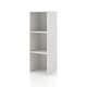 preview thumbnail 188 of 202, DH BASIC Modern Wood Customizable Stackable Storage Organizer - Cube Shelves, Drawer Cabinet, Bookcase with Doors by Denhour 3-Cube - White