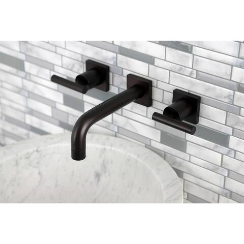 Manhattan Two-Handle 3-Hole Wall Mount Bathroom Faucet
