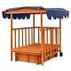 preview thumbnail 9 of 9, Costway Wooden Retractable Sandbox with Cover & Built-in Wheels Kids