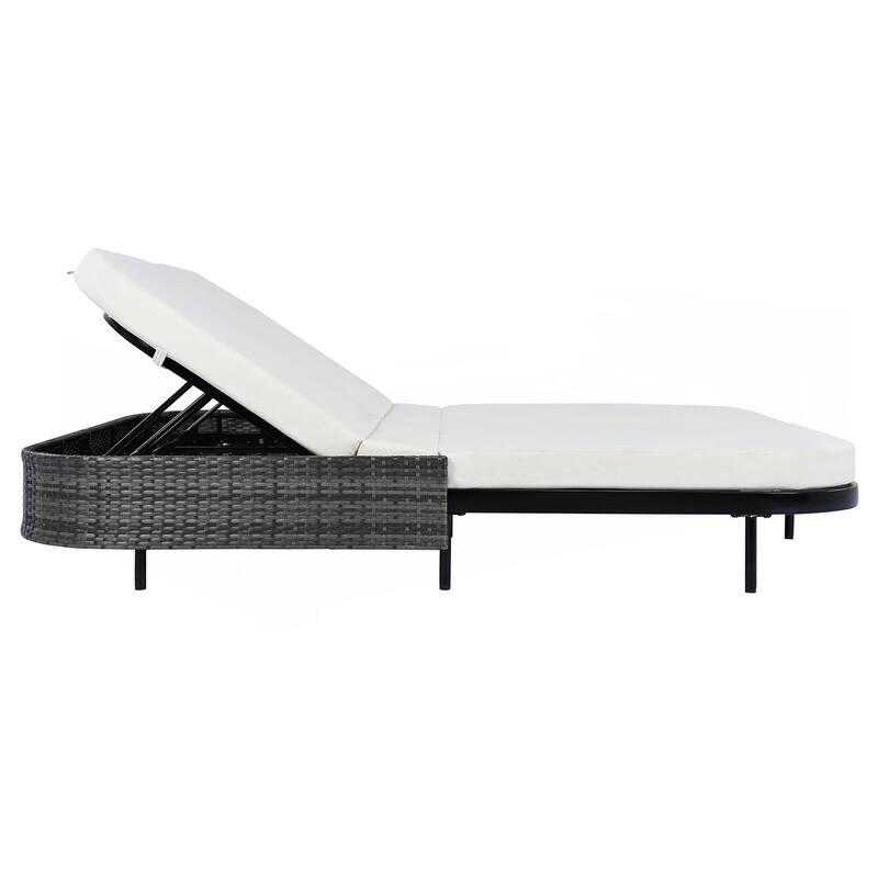 Iron Frame Outdoor Bed Loveseat