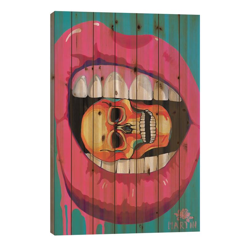 Snappy Print On Wood by Peter Martin - Multi-Color - 26x18x1.5