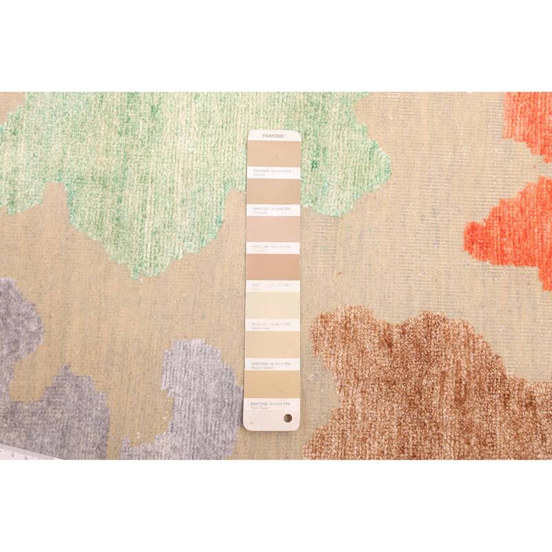 ECARPETGALLERY Hand-knotted Legacy Khaki Silk, Wool Rug - 9'11 x 14'2