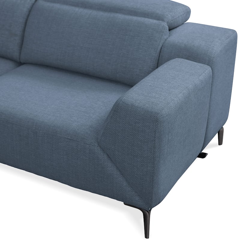 Furniture of America Paelis Modern Reclining Sectional with USB Port and Adjustable Headrest