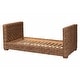 preview thumbnail 4 of 8, Rhinos Handwoven Seagrass Daybed - Twin Size Coastal Boho Bed Frame with Basketweave Design