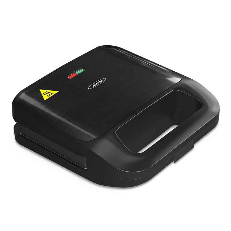 3 in 1 Electric Waffle, Grill & Sandwich Maker - N/A - Black