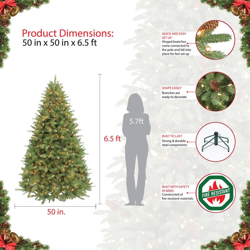 Puleo International 6.5 ft. Pre-Lit Douglas Fir Premier Artificial Christmas Tree