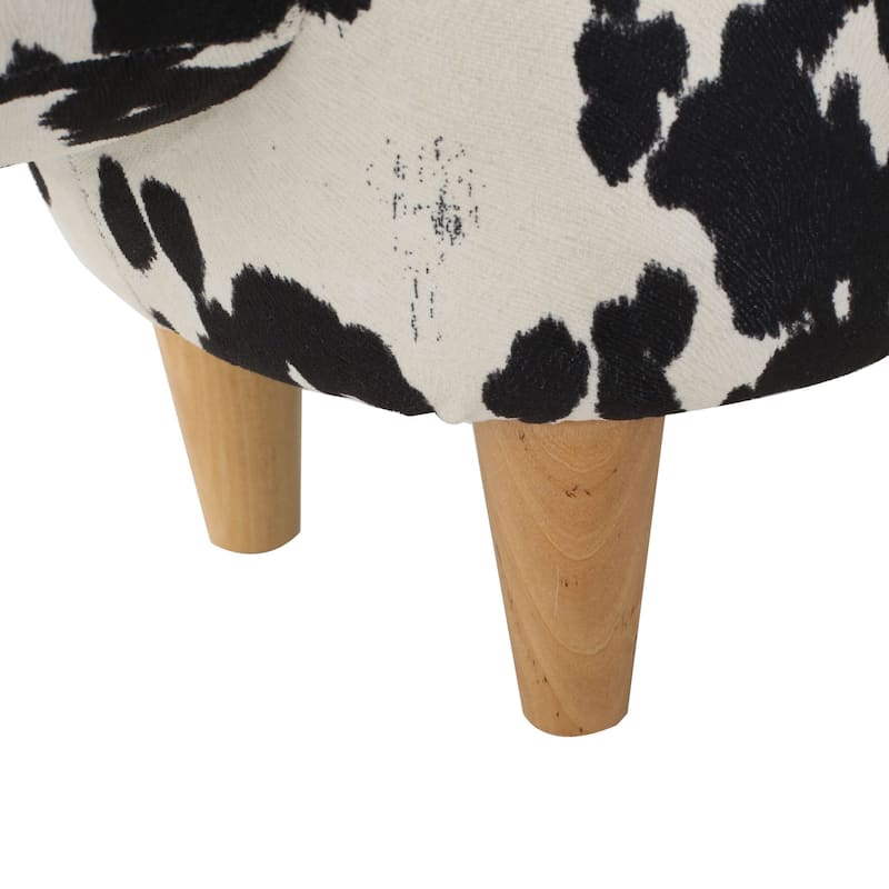 Bessie Fabric Cow Ottoman by Christopher Knight Home