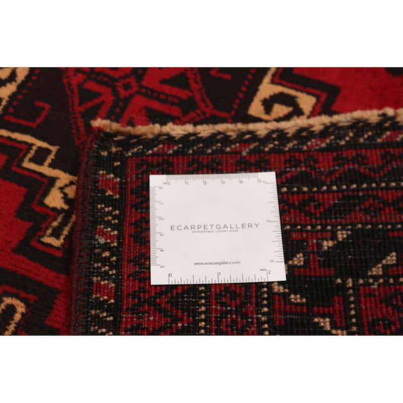 Teimani Red Rug 3'11" x 7'3" - 3'11 x 7'3
