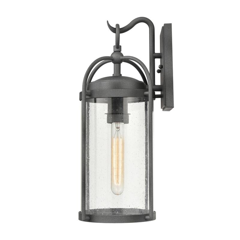 Elk Home Catalonia Zinc With Seedy Glass 1 Light Wall Sconce