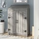 preview thumbnail 6 of 19, DH BASIC Jody Farmhouse Adjustable 4-Shelf Double-Door Shoe Cabinet with Lift-top Storage by Denhour Vintage Grey Oak