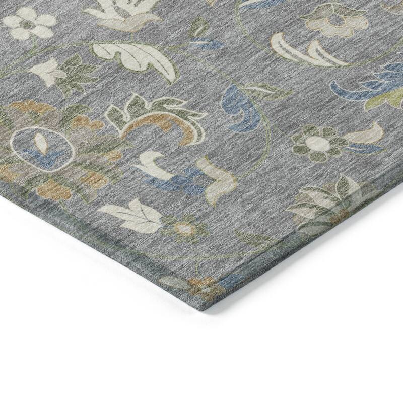 HomeRoots Floral Transitional Rectangle Outdoor Rug