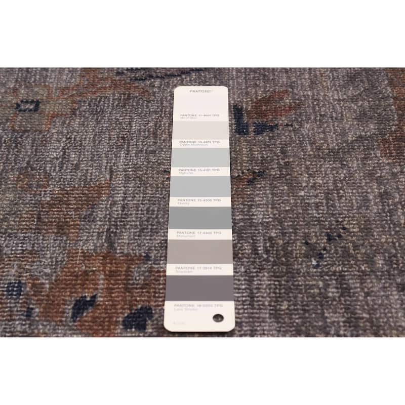ECARPETGALLERY Hand-knotted Vibrance Grey Wool Rug - 6'0 x 8'8