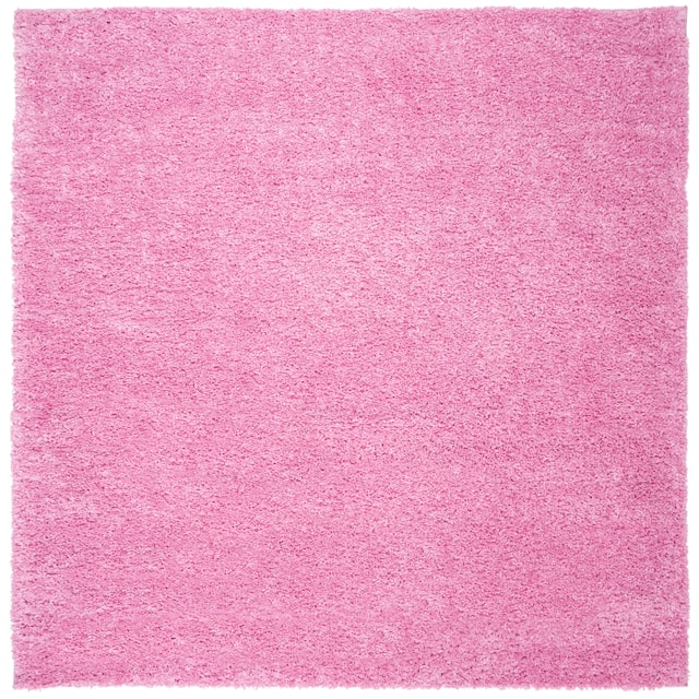 SAFAVIEH August Shag Solid 1.2-inch Thick Area Rug - 6'7" x 6'7" Square - Pink