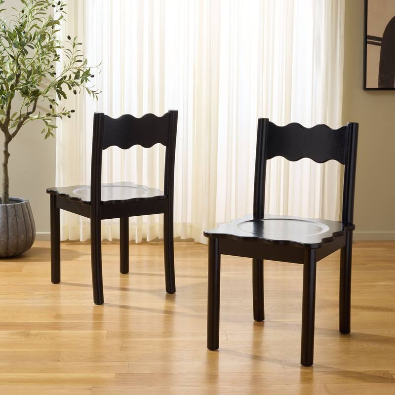 SAFAVIEH Home Nolly Scallop Dining Chair (Set of 2) - 20"W x 19"D x 34"H