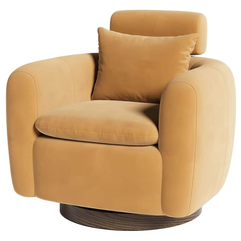 35" Oversized Swivel Accent Chair