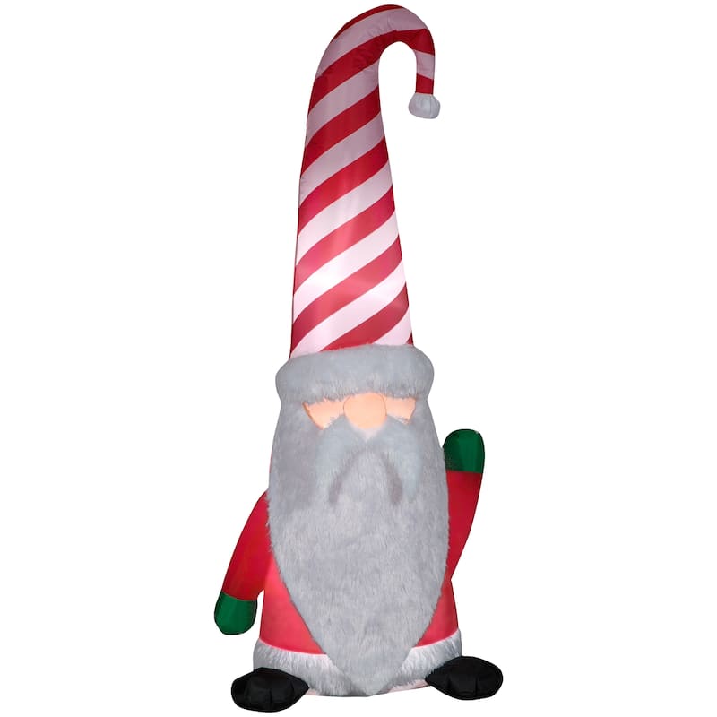 Gemmy Christmas Inflatable Santa Gnome, 5 ft Tall