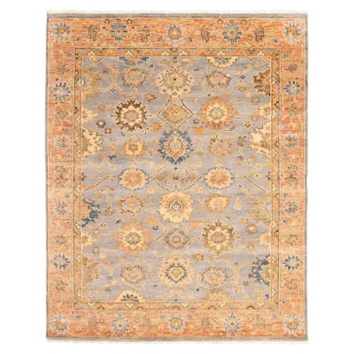 ECARPETGALLERY Hand-knotted Jules Serapi Grey Wool Rug - 8'0 x 10'0
