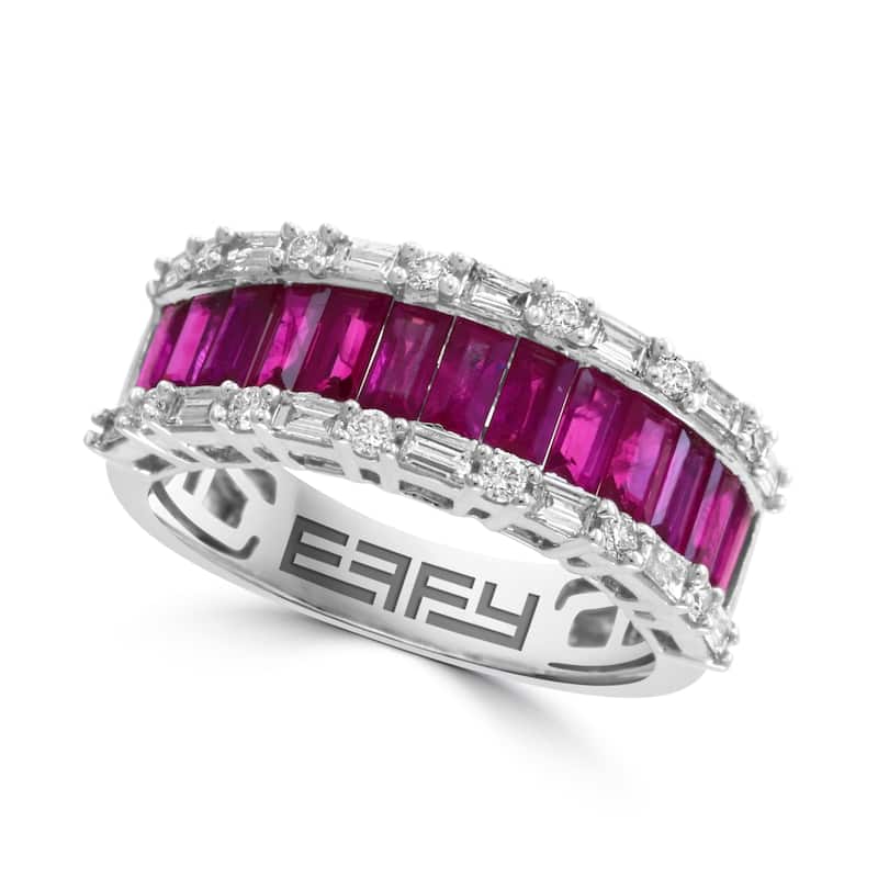 EFFY 14K Gold Diamond Natural Ruby Ring