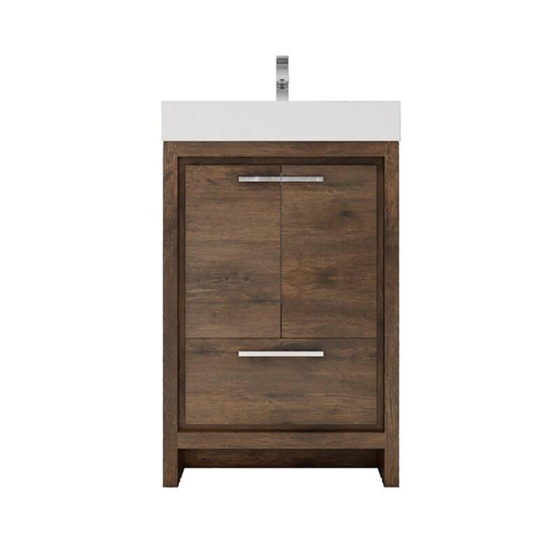Dove 24'' Freestanding Vanity with Reinforced Acrylic Sink