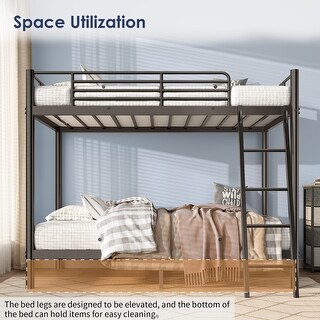 Metal Bunk Bed,Twin Over Twin Size Kids Bed