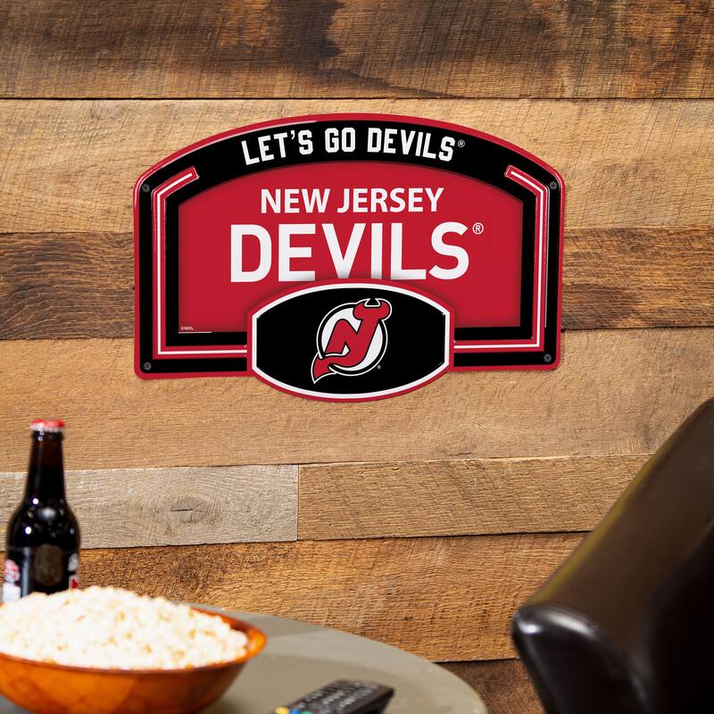 New Jersey Devils Embossed Steel Wall Sign, 11" x 17"