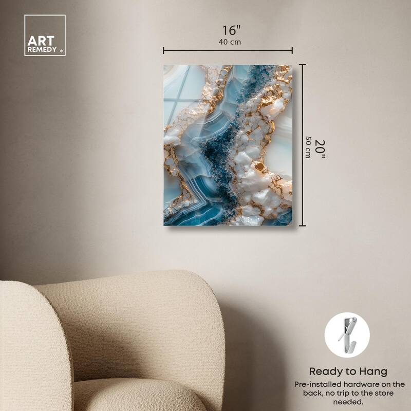Lapis River Acrylic by Art Remedy, Ready to Hang