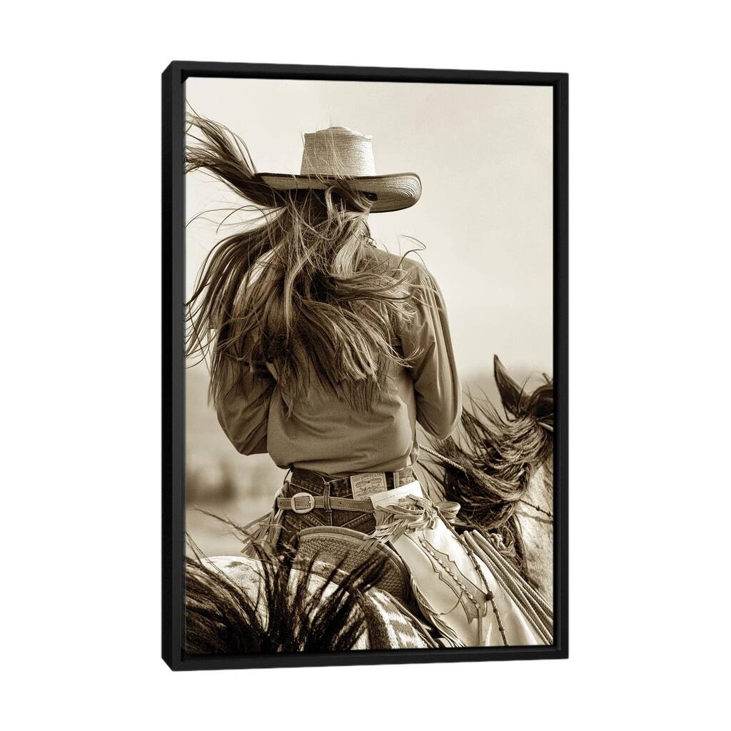 iCanvas "Cowgirl" by Lisa Dearing Framed Canvas Print