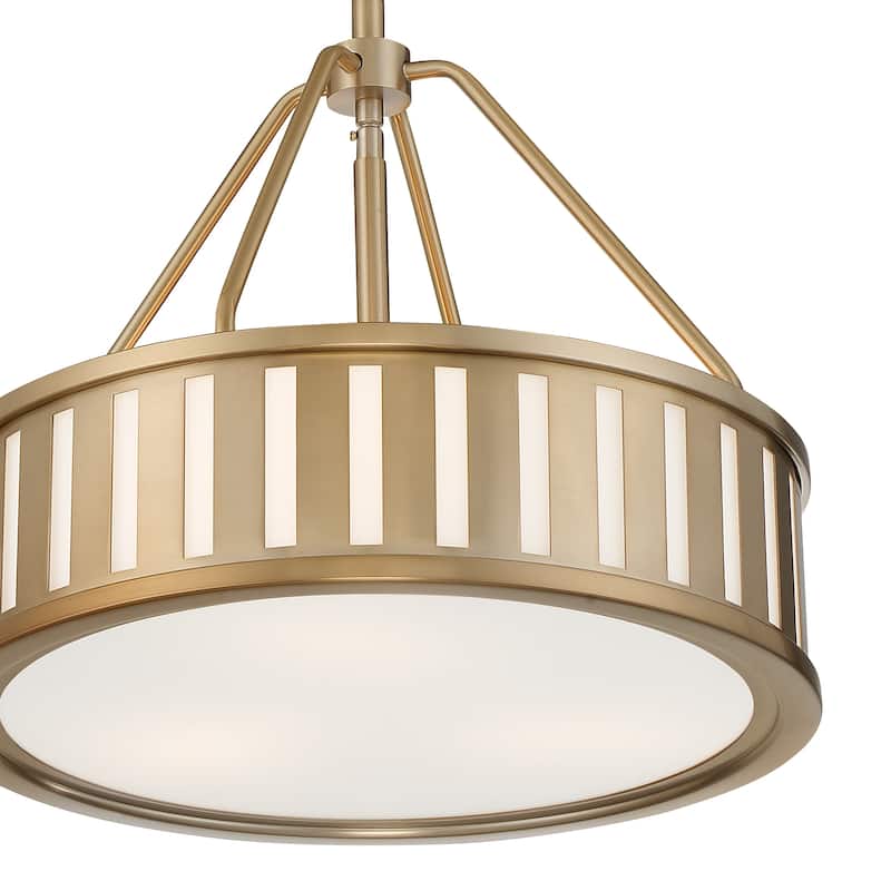 Kendal 3 Light Vibrant Gold Pendant - 15.5'' W x 13.75'' H