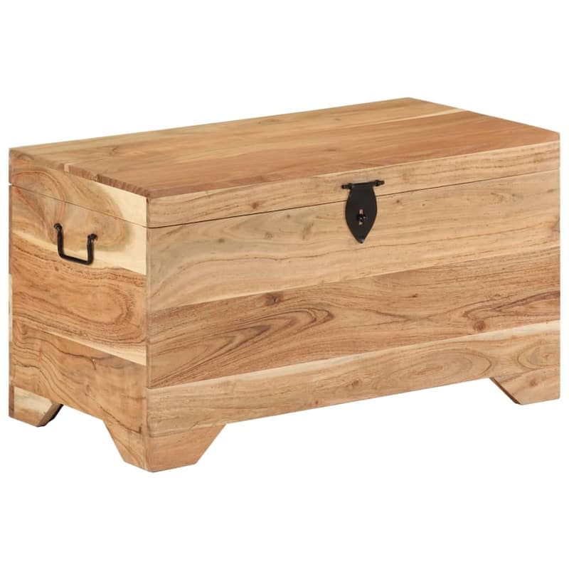 vidaXL Storage Chest Solid Acacia Wood - 28.7" x 15.4" x 16.1"