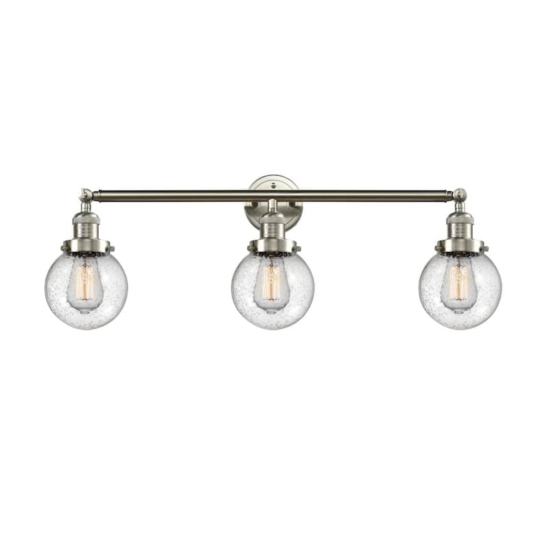 Innovations Lighting Beacon 3 Light 30" Wide Bathroom Vanity Light - Brushed Satin Nickel / Seedy
