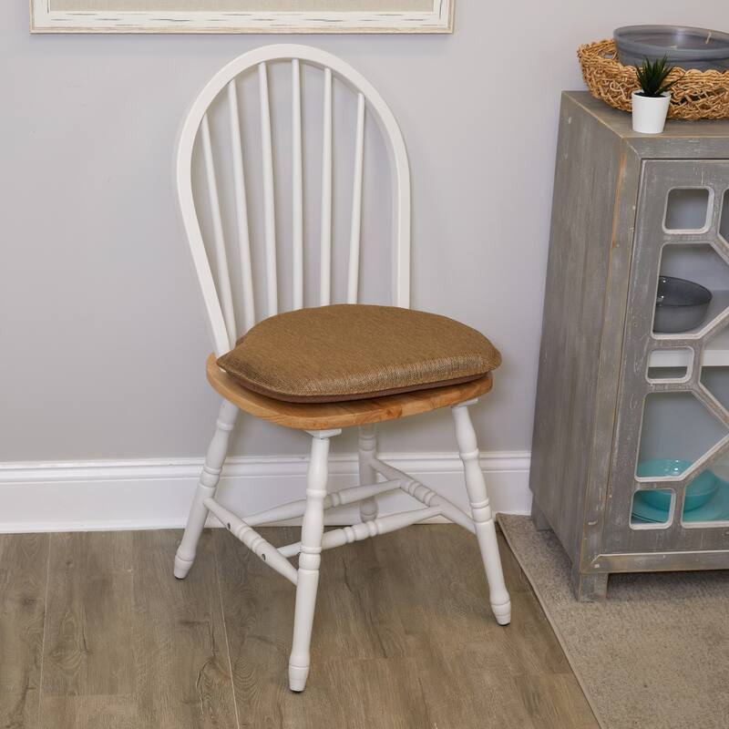 Klear Vu Gripper Omega Windsor Dining Chair Cushion Set - Set of 4 - Gold
