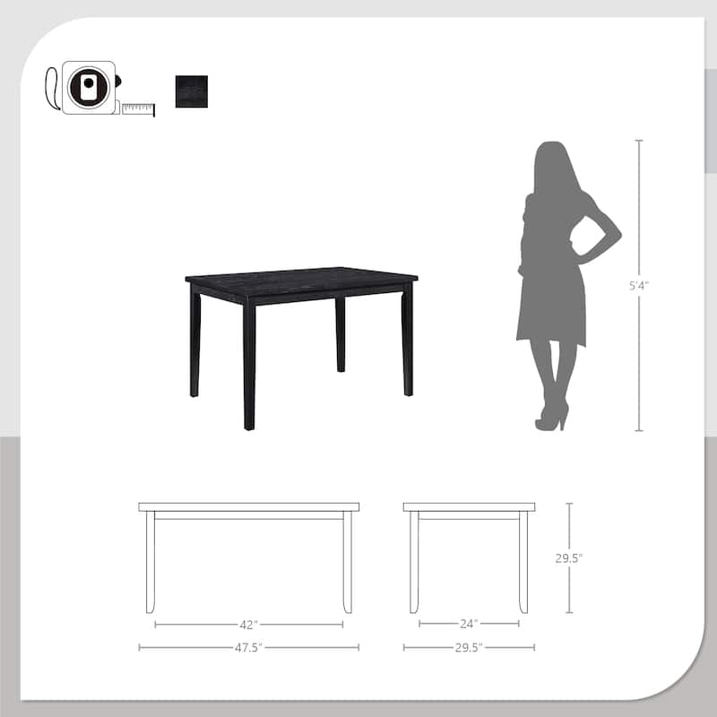 Siena Wood 5-Piece Dining Set