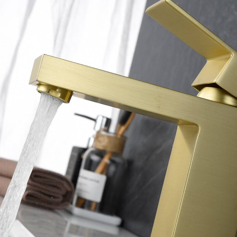 Single Handle Bathroom Sink Faucet with Anti Rust and Anti Corrosion, Anti Fingerprint, Suitable for Home Hotel Bathroom