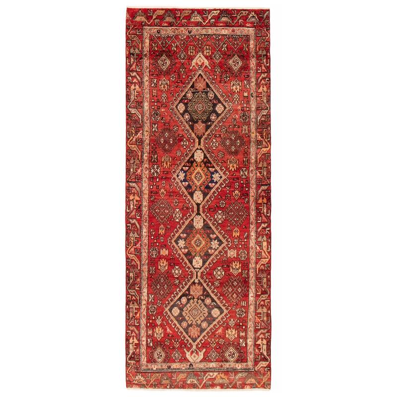 ECARPETGALLERY Hand-knotted Konya Red Wool Rug - 3'3 x 9'0 - Red - 3'3 x 9'0