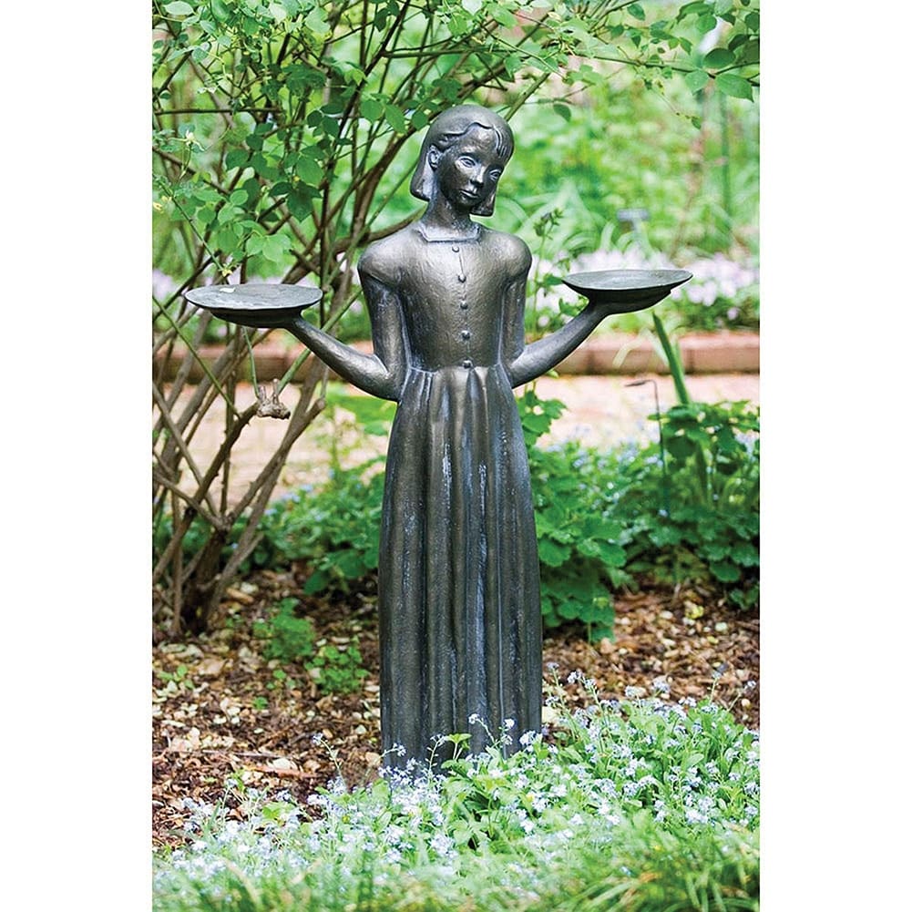 Shop Savannah Bird Girl Statue Lawn And Garden Sculpture 24 H No Pedestal Brown 15 In Overstock 18285044