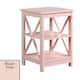 Copper Grove Cranesbill X-base End Table with Shelves