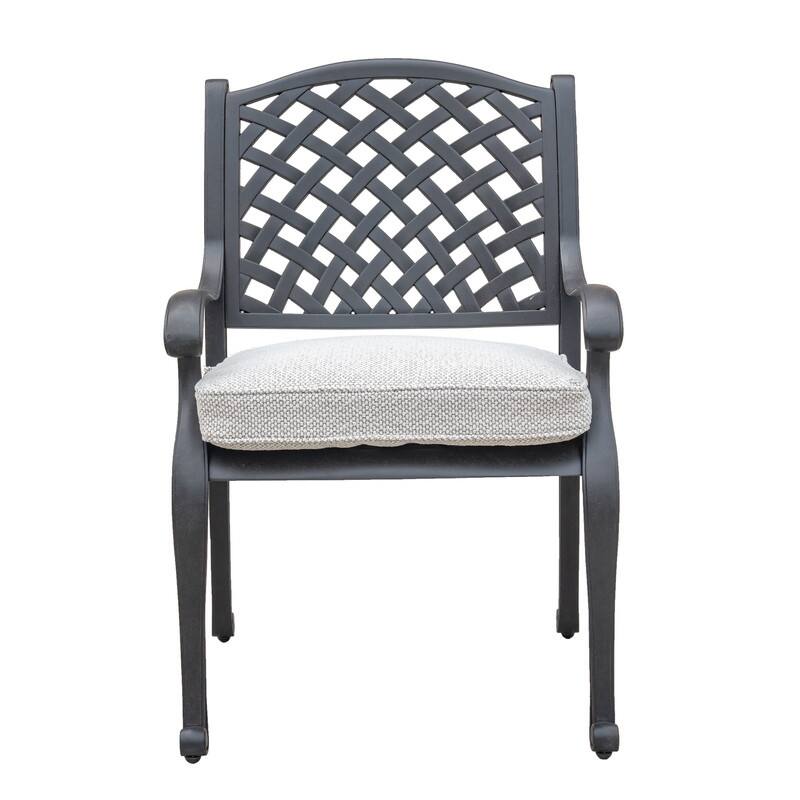 Ventura Cast Aluminum Dining Arm Chair with Cushion