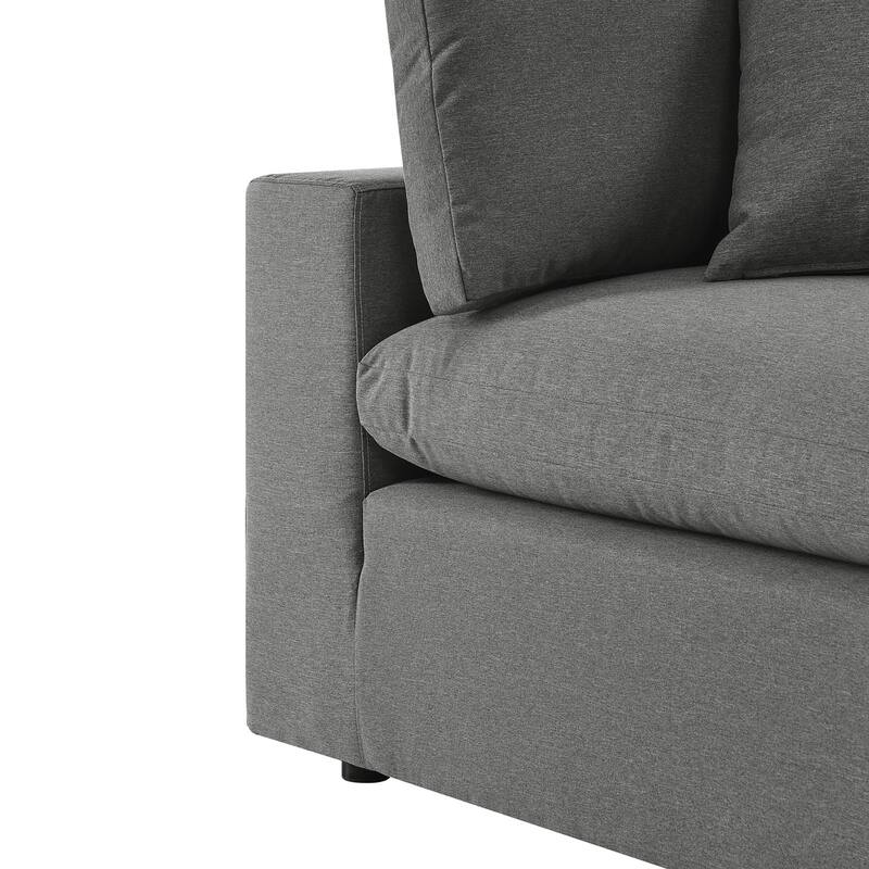 Commix 5-Piece Outdoor Patio Sectional Sofa - Charcoal