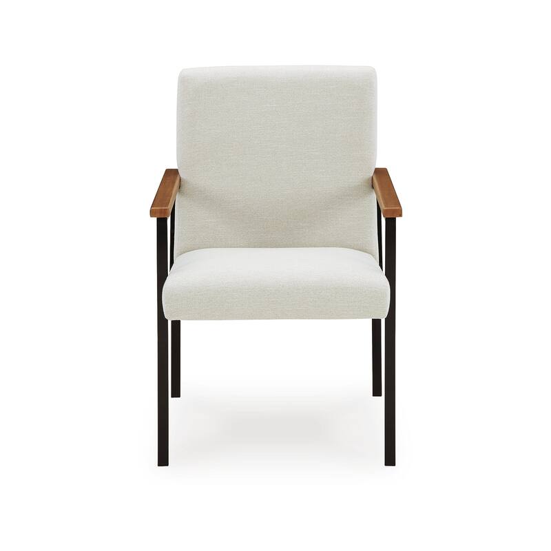 Signature Design by Ashley Dressonni White/Brown Dining Arm Chair - 20.5" W x 24" D x 34.25" H
