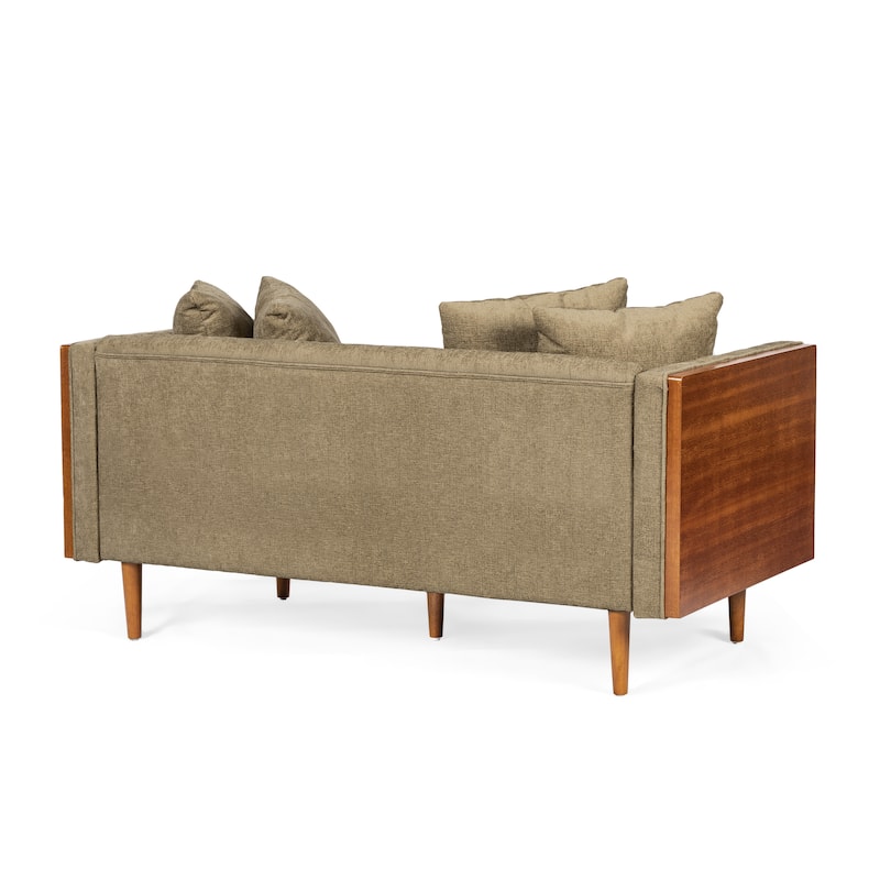 Borah Tufted Loveseat with Accent Pillows by Christopher Knight Home