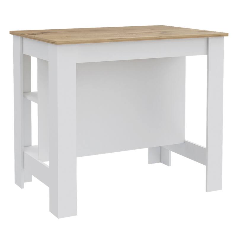 Brooklyn Kitchen Island, Three Concealed Shelves