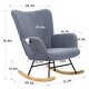 preview thumbnail 18 of 27, VECELO Rocking Chair Padded Seat with Pocket, Rocking Chair Nursery Rocker, Set of 1/2