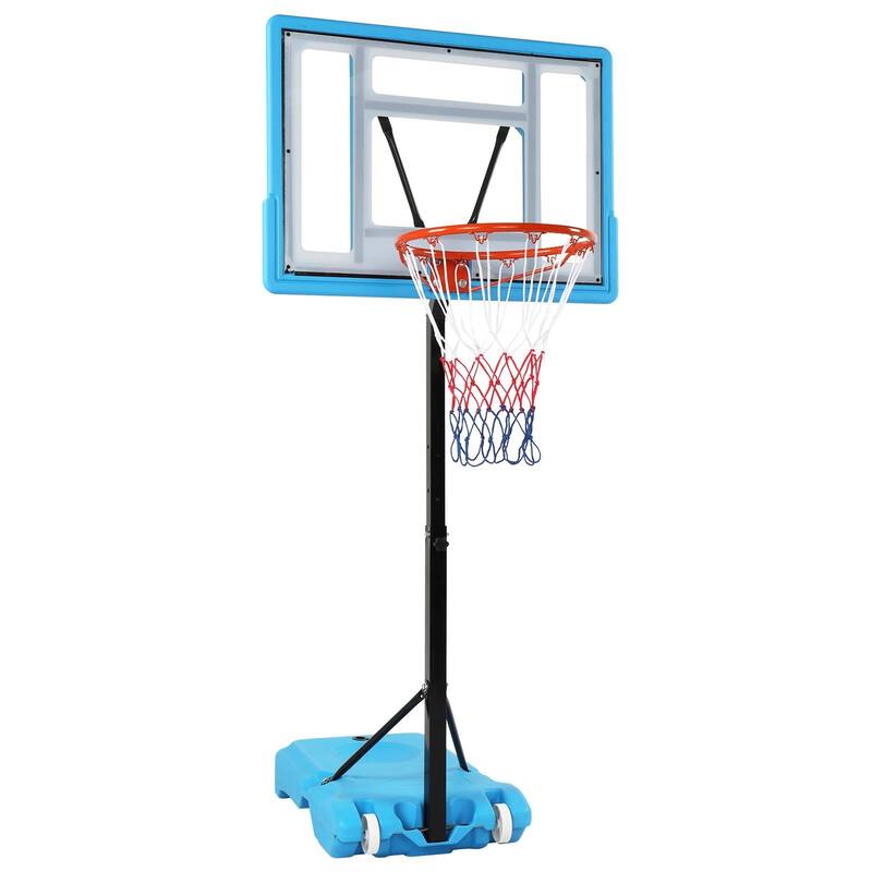 Portable Swimming Pool Basketball Hoop, 45"-53" Height Adjustable