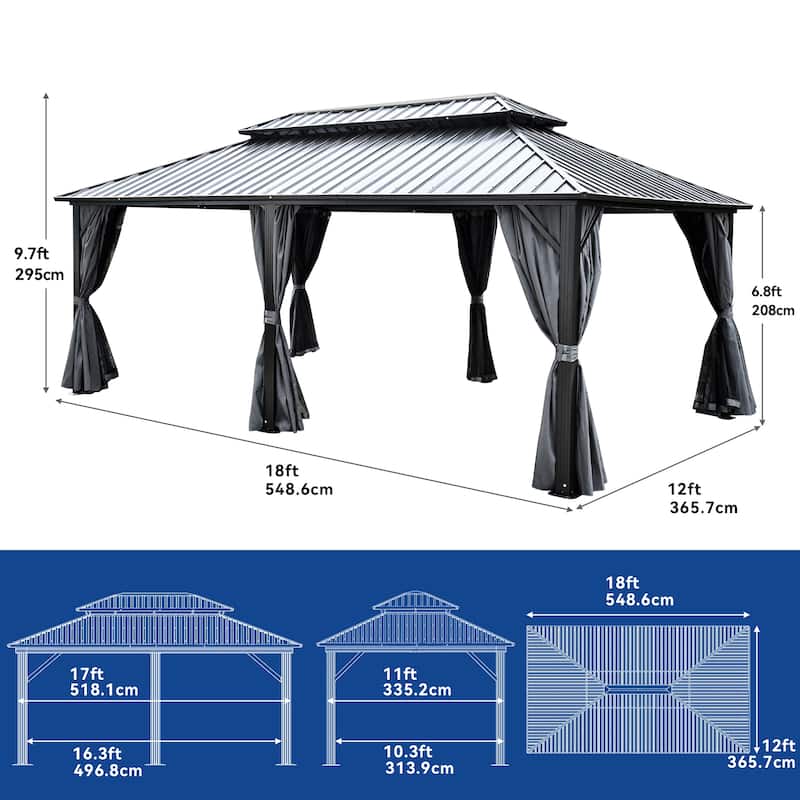 Outdoor Metal Canopy Gazebo