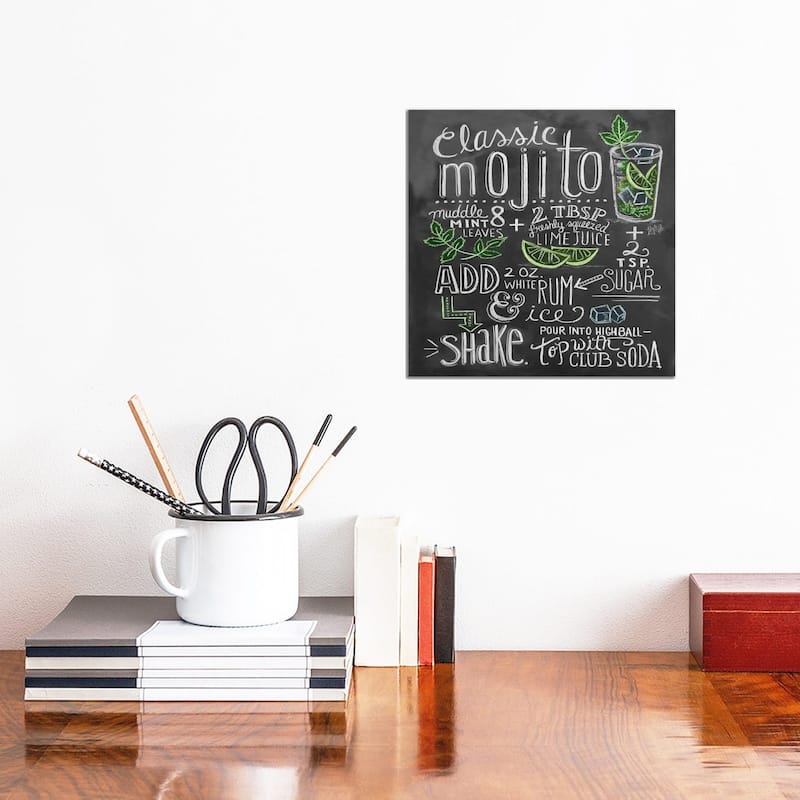 iCanvas "Classic Mojito Recipe" by Lily & Val Canvas Print - 12x12x1.5
