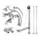 preview thumbnail 2 of 4, Vintage Deck Mount Clawfoot Tub Faucet Package Polished Chrome