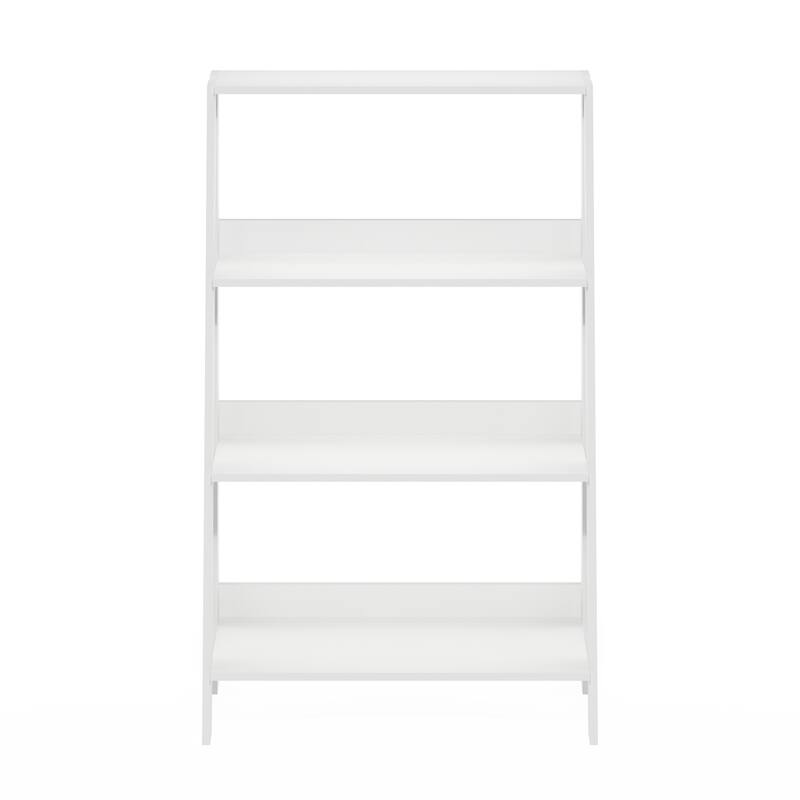 36 in. Tall White Wood 4-Shelf Bookcase