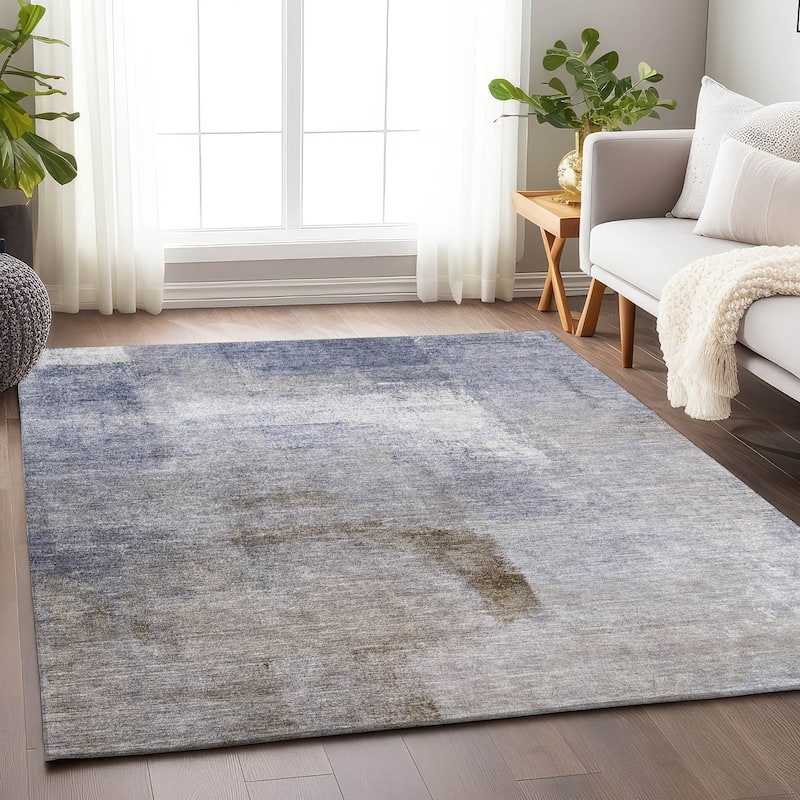 Premium Washable Super Soft Brushstrokes Abstract Mayfield Rug